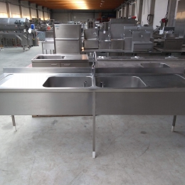 s/s Sink 2 bins central